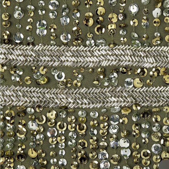 Mac Duggal Olive Green Sequin Maxi Dress Style 93603 Size 10 - Picture 10 of 10